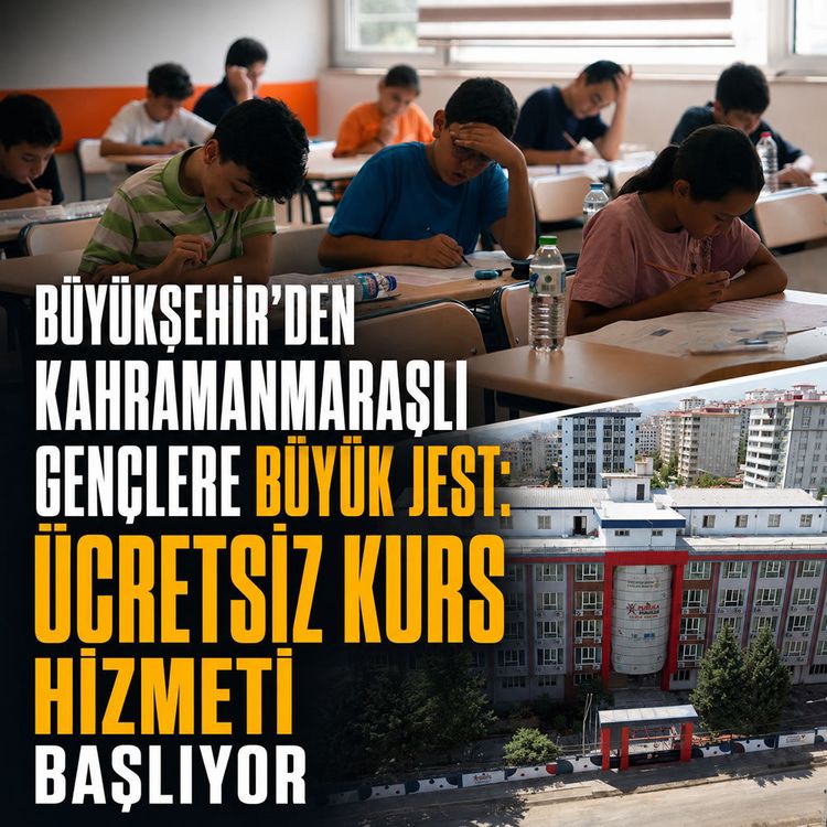 Büyükşehir’den Kahramanmaraşlı gençlere büyük jest: Ücretsiz kurs hizmeti başlıyor