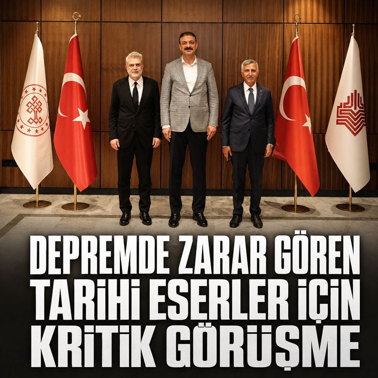 Depremde zarar gören tarihi eserler için kritik görüşme