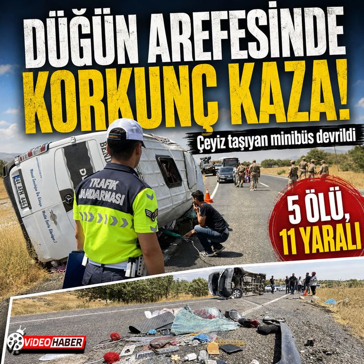 Diyarbakır'da çeyiz taşıyan minibüs devrildi: 5 ölü, 11 yaralı
