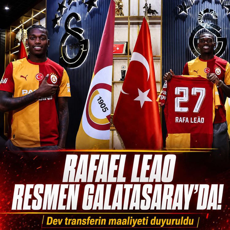 Galatasaray yılın transferini KAP'a bildirdi: Rafael Leao imzayı attı!