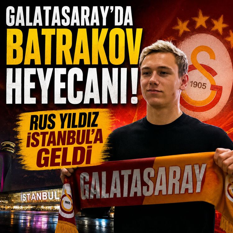 Galatasaray’da Batrakov heyecanı! Rus yıldız İstanbul’a geldi