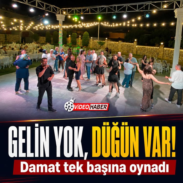 Gelin gitti, düğün devam etti! Damat tek başına doyasıya eğlendi