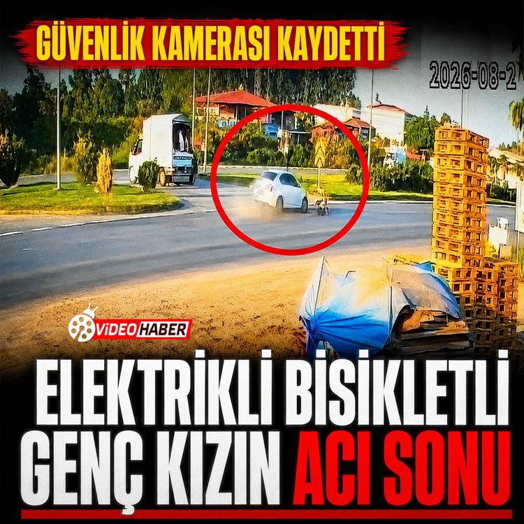 Güvenlik kamerası kaydetti: Elektrikli bisikletli genç kızın acı sonu