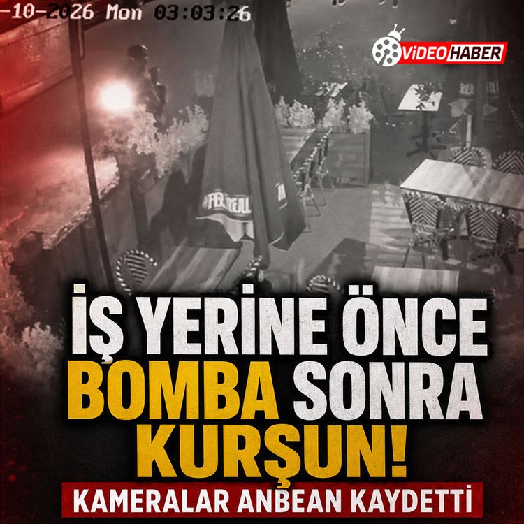 İş yerine önce bomba sonra kurşun! Kameralar anbean kaydetti
