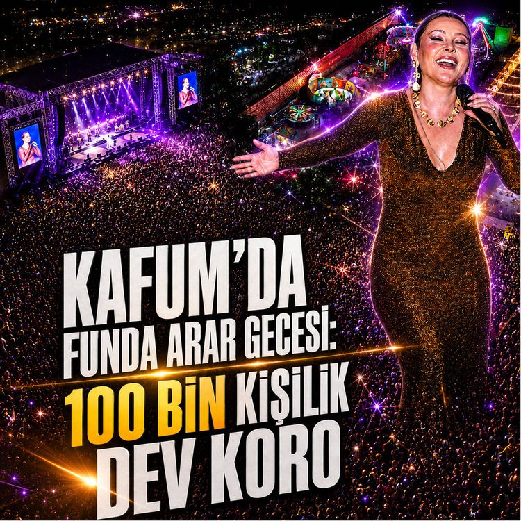 KAFUM’da Funda Arar gecesi: 100 bin kişilik dev koro