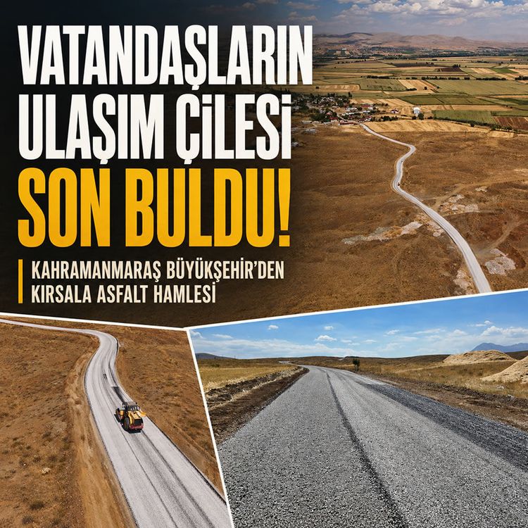 Kahramanmaraş Büyükşehir'den Afşin kırsalında sathi asfalt çalışması