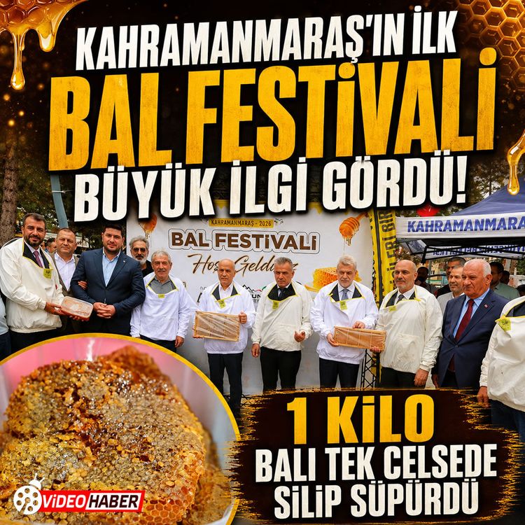 Kahramanmaraş'ın ilk bal festivali büyük ilgi gördü! 1 kilo balı tek celsede silip süpürdü