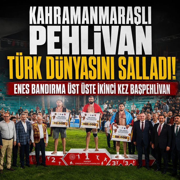 Kahramanmaraşlı güreşçi Türk dünyasının başpehlivanı oldu!