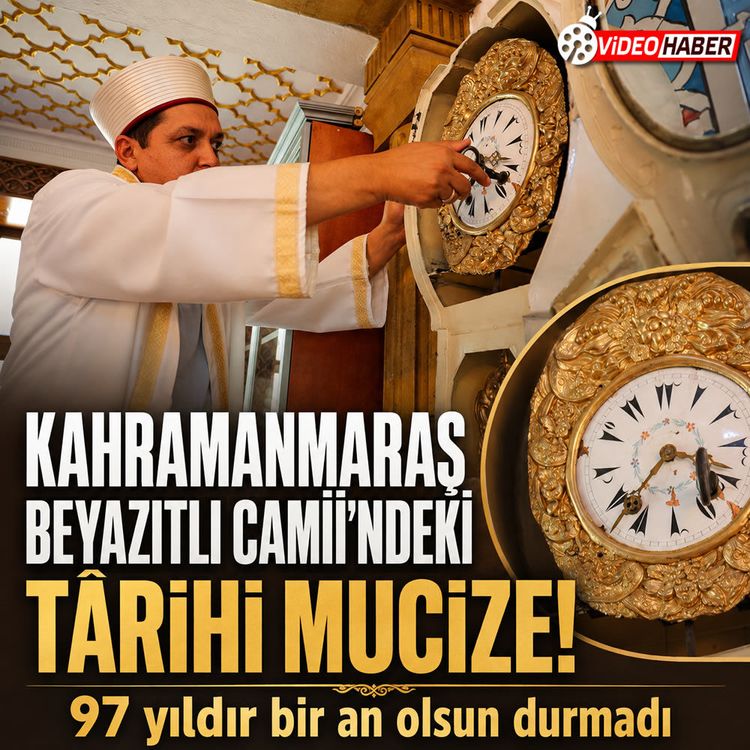 Kahramanmaraş'ta 97 yıllık kurmalı saat zamana meydan okuyor