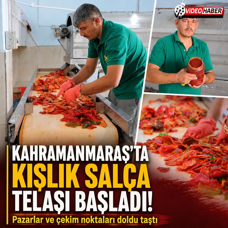Kahramanmaraş'ta kışlık telaş başladı: Biber salçası yapımına başlandı