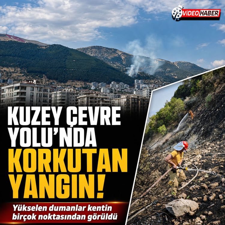 Kahramanmaraş'ta Kuzey Çevre Yolu'nda yangın çıktı: Ekipler alarma geçti