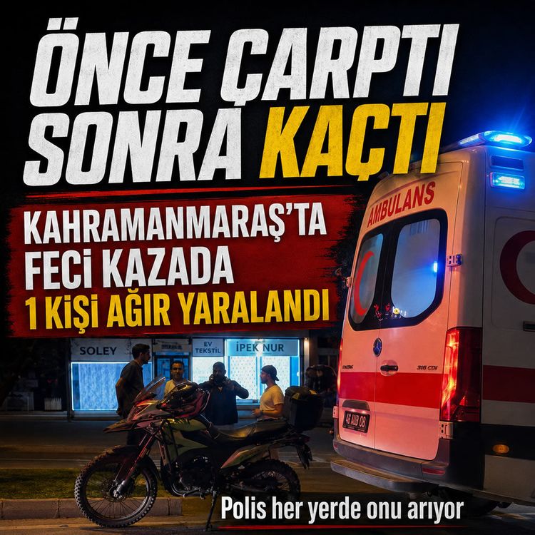 Kahramanmaraş'ta motosiklet kazası: 1 kişi ağır yaralandı