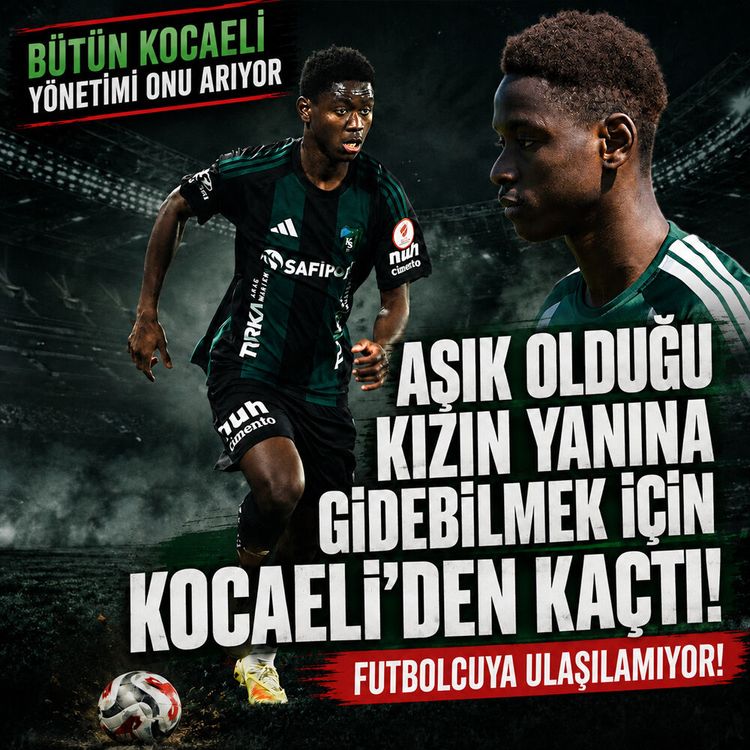 Kocaelispor'da şok kriz: Yıldız futbolcu aşık olup takımdan kaçtı