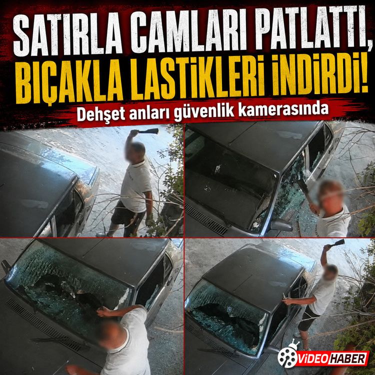 Mersin'de kadın sürücünün aracına satırlı saldırı: Şüpheli jandarmaya teslim oldu