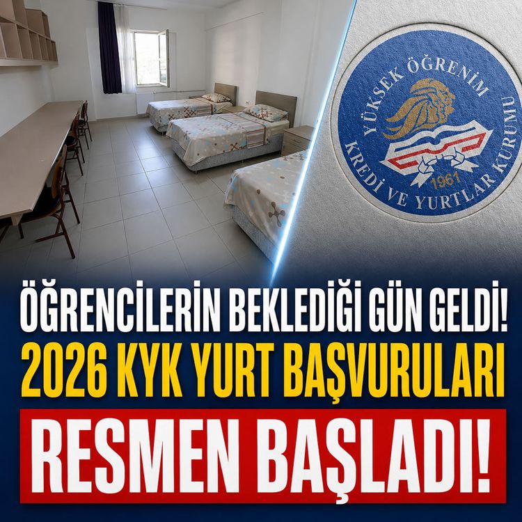 Öğrencilerin merakla beklediği gün geldi: 2026 KYK yurt başvuruları resmen başladı!