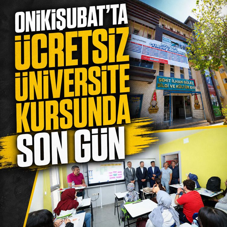 Onikişubat’ta ücretsiz üniversite kursunda son gün