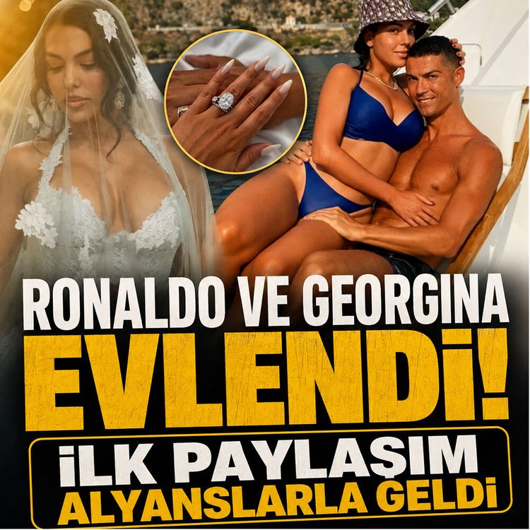 Ronaldo ve Georgina evlendi: İlk paylaşım alyanslarla geldi