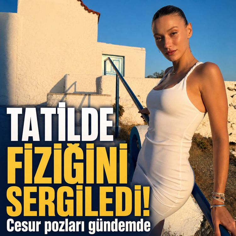 Sümeyye Aydoğan'dan tatil pozları: Beyaz elbisesiyle büyüledi