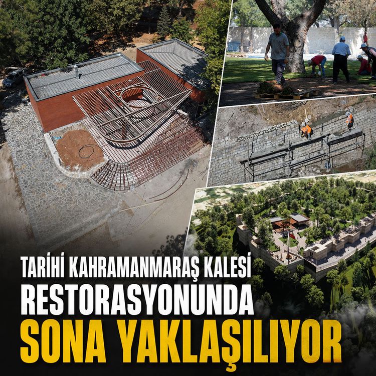 Tarihi Kahramanmaraş Kalesi restorasyonunda sona yaklaşılıyor