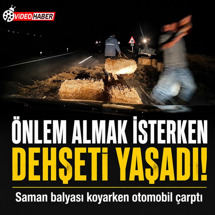 Tokat'ta zincirleme felaket: Önlem almak isterken araç çarptı