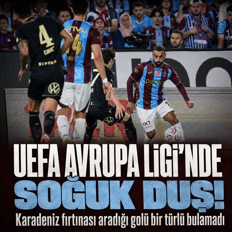 UEFA Avrupa Ligi'nde soğuk duş: Trabzonspor evinde kayıp