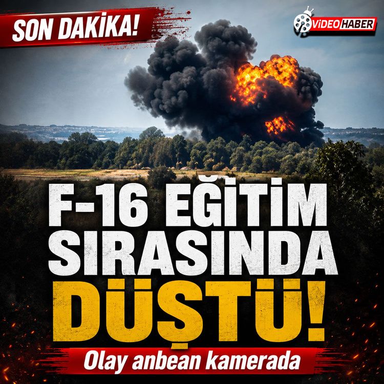 Yalova'da F-16 uçağı düştü: Pilot fırlatma koltuğuyla kurtuldu
