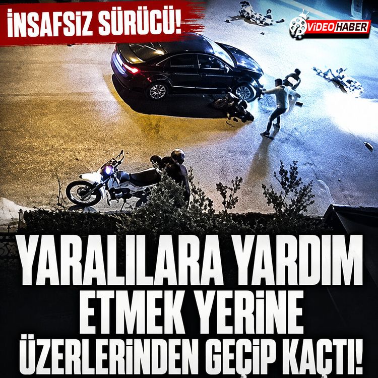 Yaralılara yardım etmek yerine üzerlerinden geçip kaçtı!
