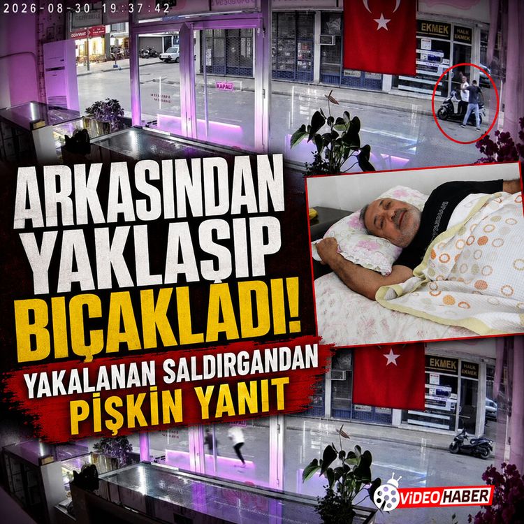 Arkasından yaklaşıp bıçakladı: Yakalanan saldırgandan pişkin yanıt