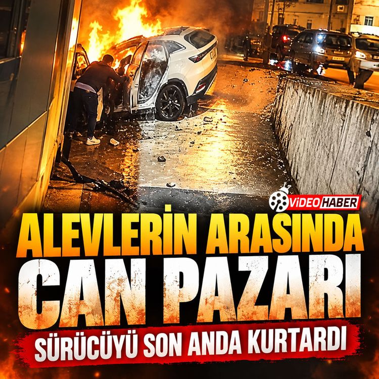Beylikdüzü’nde araç alev aldı: Sürücüyü vatandaş kurtardı