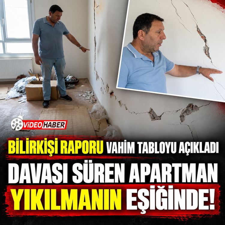 Bilirkişi raporu vahim tabloyu açıkladı: Davası süren apartman yıkılmanın eşiğinde