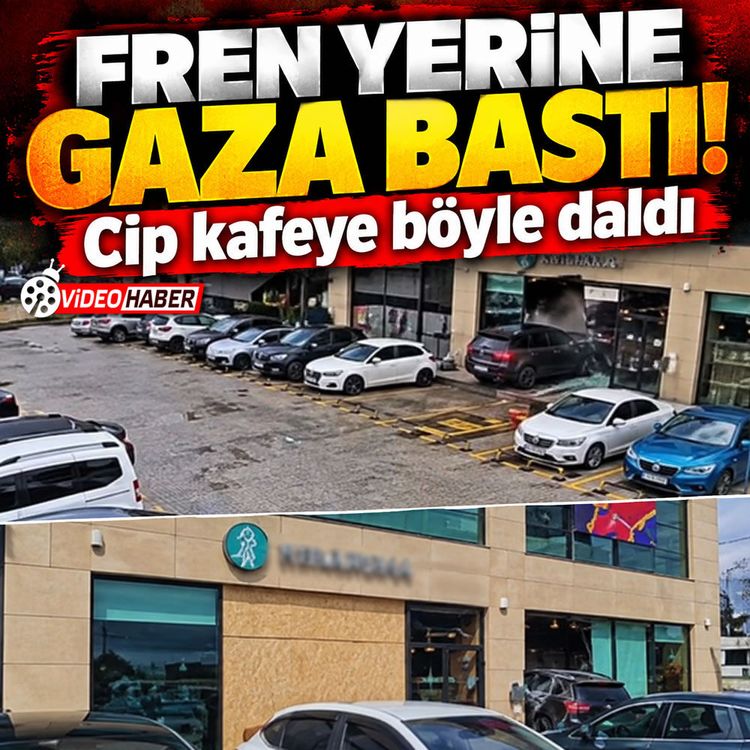 Çekmeköy’de korkutan kaza: Kontrolden çıkan cip kafeye daldı