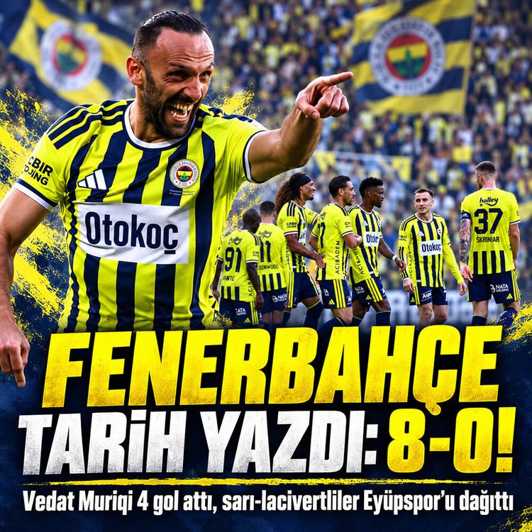 Fenerbahçe’den tarihi gece: Eyüpspor’a 8 gol