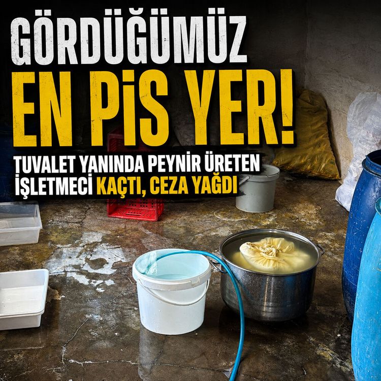 "Gördüğümüz en pis yer!" Tuvalet yanında peynir üreten işletmeci kaçtı, ceza yağdı