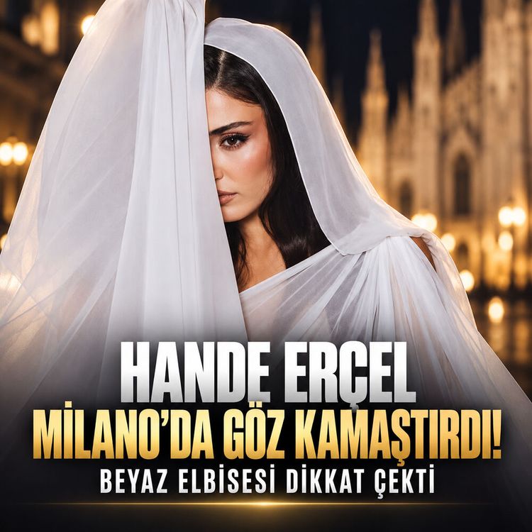 Hande Erçel Milano’da göz kamaştırdı! Beyaz elbisesi dikkat çekti