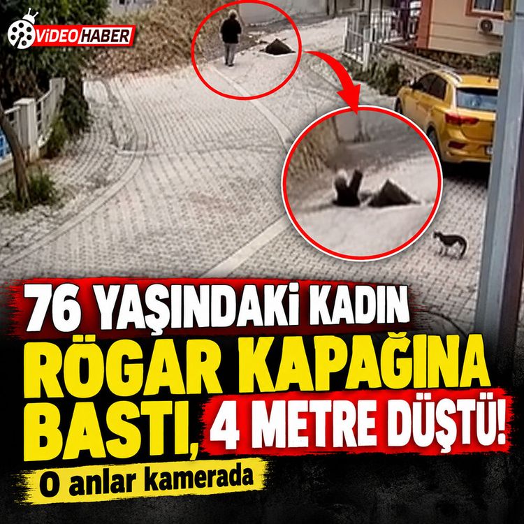 İstanbul’da 76 yaşındaki kadın rögara düştü