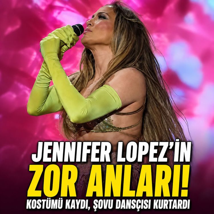 Jennifer Lopez’in zor anları: Kostümü kaydı, şovu dansçısı kurtardı!