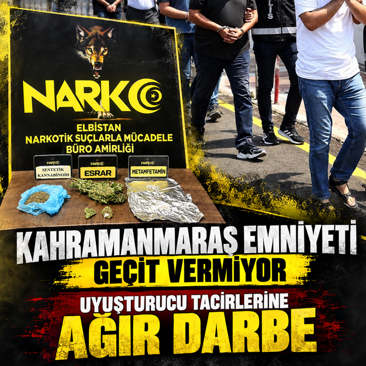 Kahramanmaraş Emniyeti geçit vermiyor: Uyuşturucu tacirlerine ağır darbe