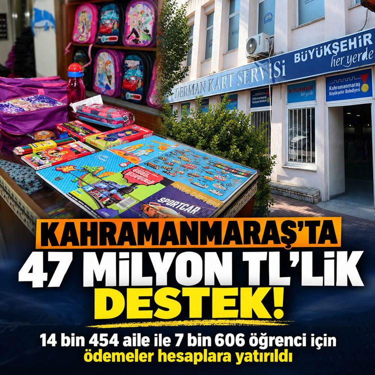 Kahramanmaraş’ta ailelere 47 milyon TL destek