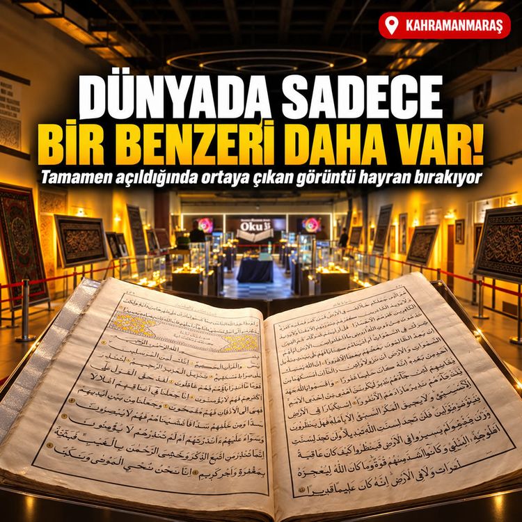 Kahramanmaraş’ta dev el yazması Kur’an ziyarete açıldı