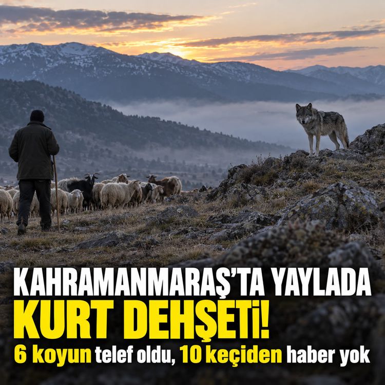 Kahramanmaraş’ta kurt saldırısı: 6 koyun telef oldu