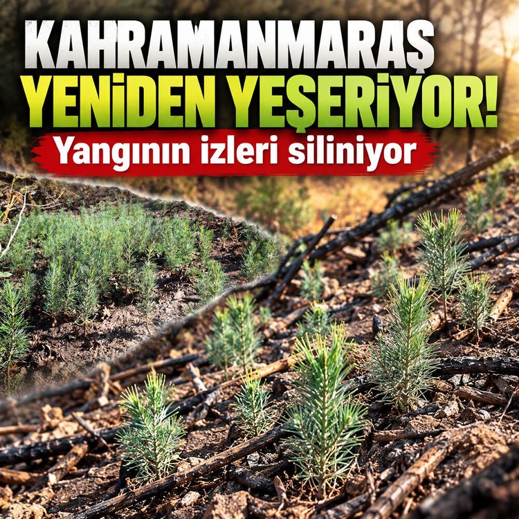 Kahramanmaraş’ta yanan ormanlar yeniden yeşeriyor