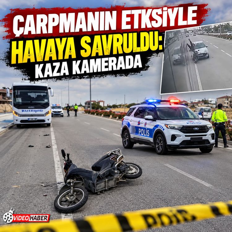 Karaman’da otomobil bisiklete çarptı: Sürücü savruldu
