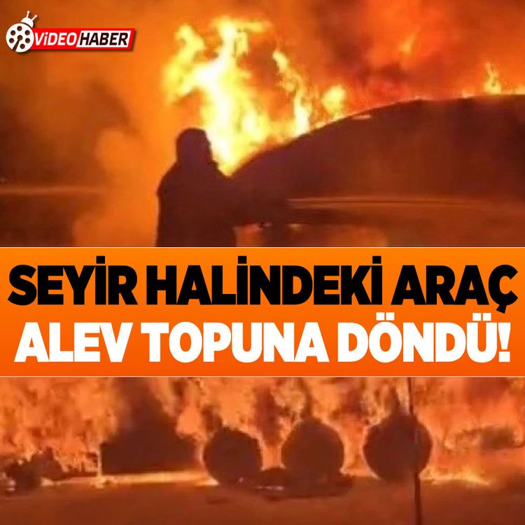 Kars’ta seyir halindeki tır alev topuna döndü!  Şoför son anda kurtuldu