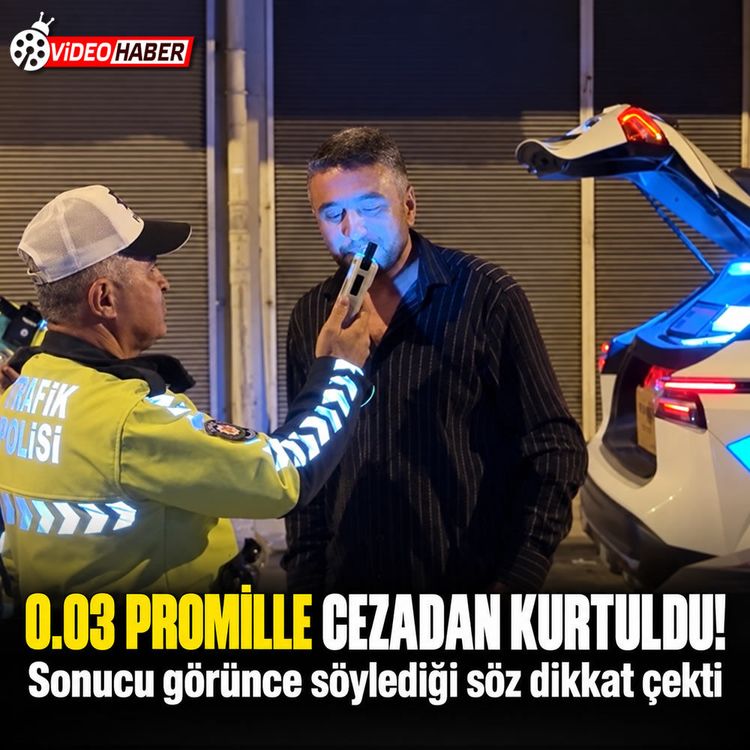 Kayseri’de alkollü sürücü cezadan 0.03 promille kurtuldu