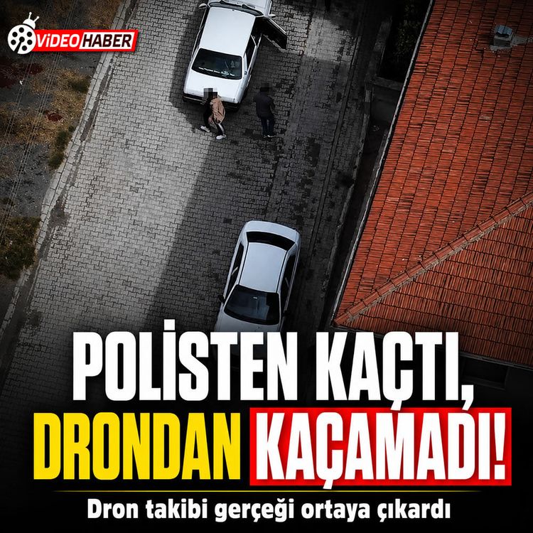 Kırıkkale’de sürücünün kaçış planını dron bozdu
