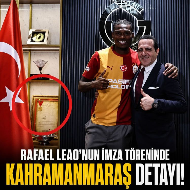 Rafael Leao'nun imza töreninde Kahramanmaraş detayı!