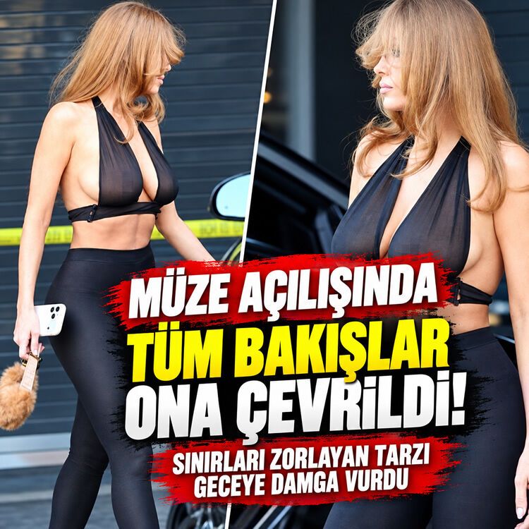 Müze açılışında tüm bakışlar ona çevrildi! Sınırları zorlayan tarzı geceye damga vurdu