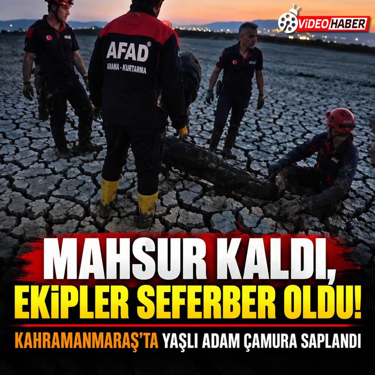 Onikişubat’ta çamura saplanan vatandaş kurtarıldı