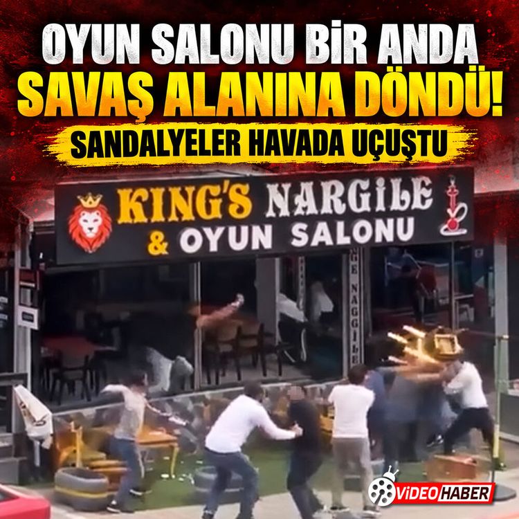 Oyun salonu bir anda savaş alanına döndü: Sandalyeler havada uçuştu!