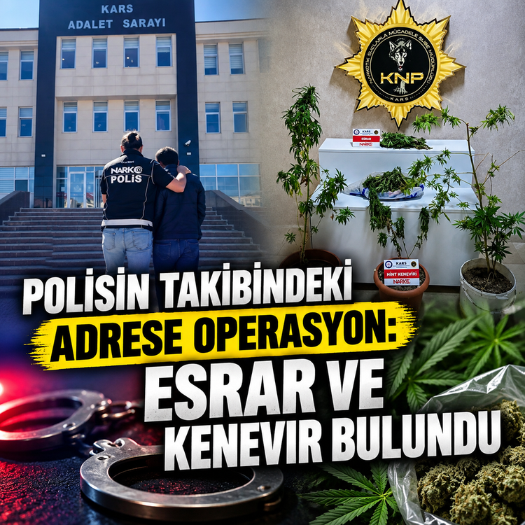 Polisin takibindeki adrese operasyon: Esrar ve kenevir bulundu